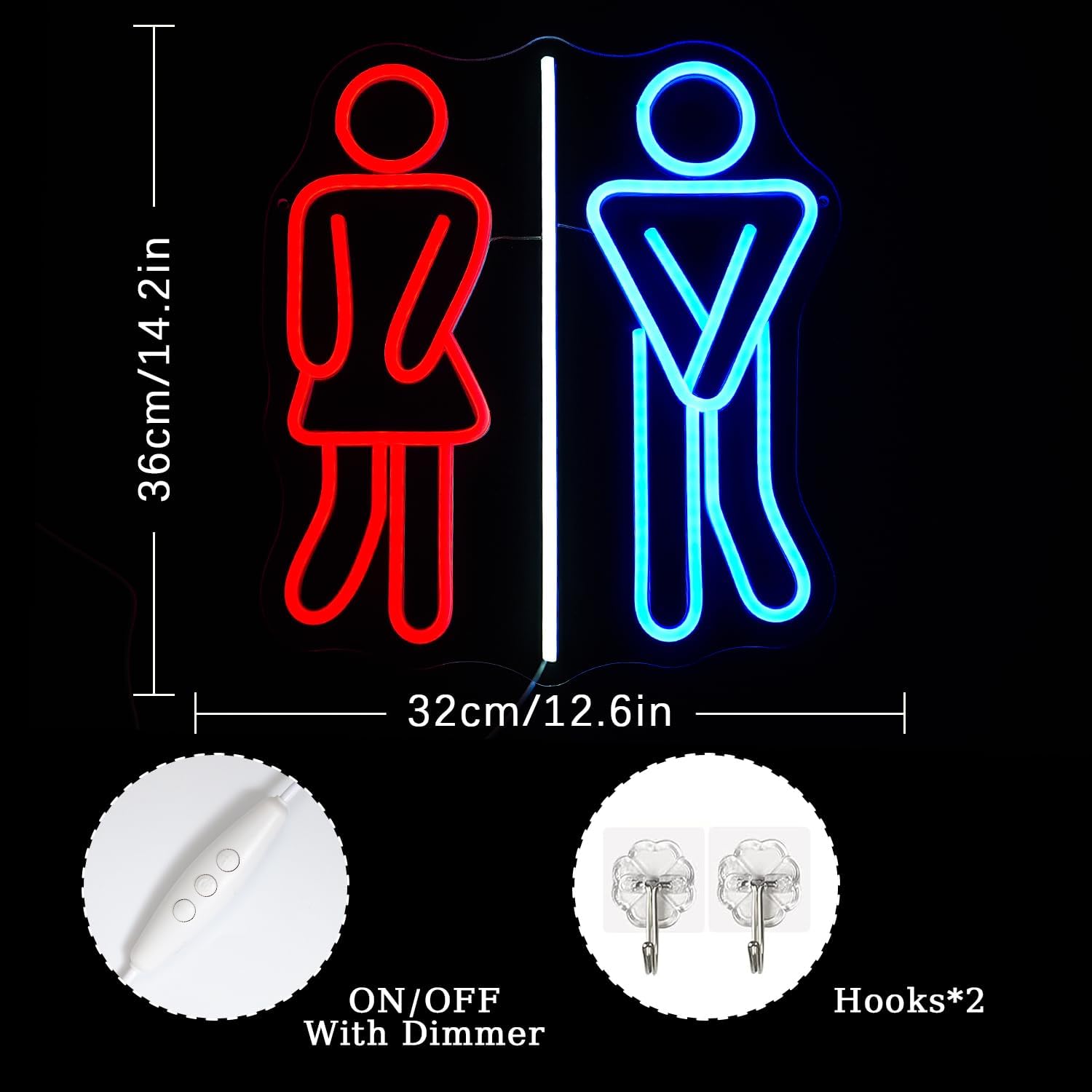 LED Neon Signs – Smoke Hand / Cinema / Cup Cat / Music Studio / Soju / Restroom Logo / Kitchen – USB-Powered, Dimmable Wall Décor