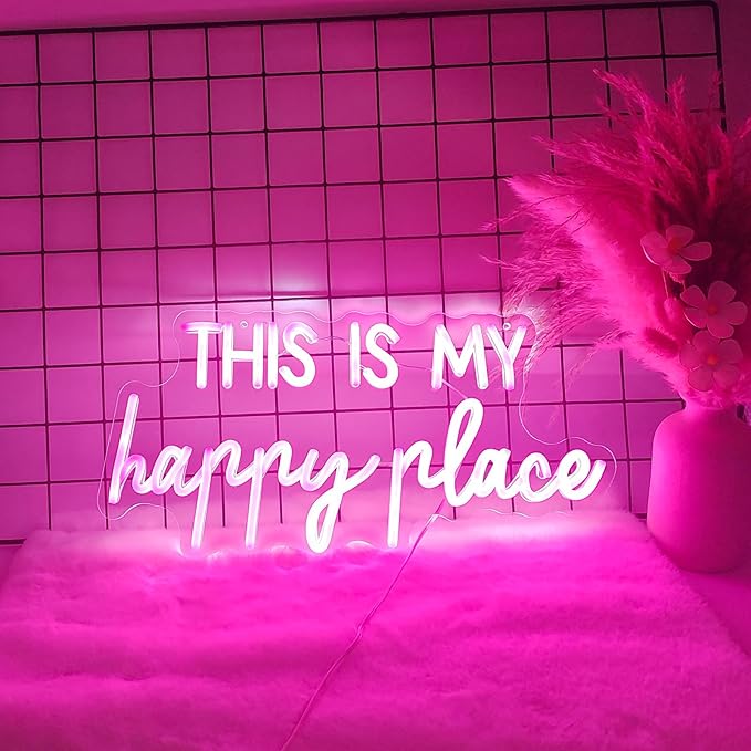 LED Neon Signs – You're Like Really Pretty / This Is My Happy Place / Game Zone / Oh Baby / Happy Birthday / This Is My Happy Place