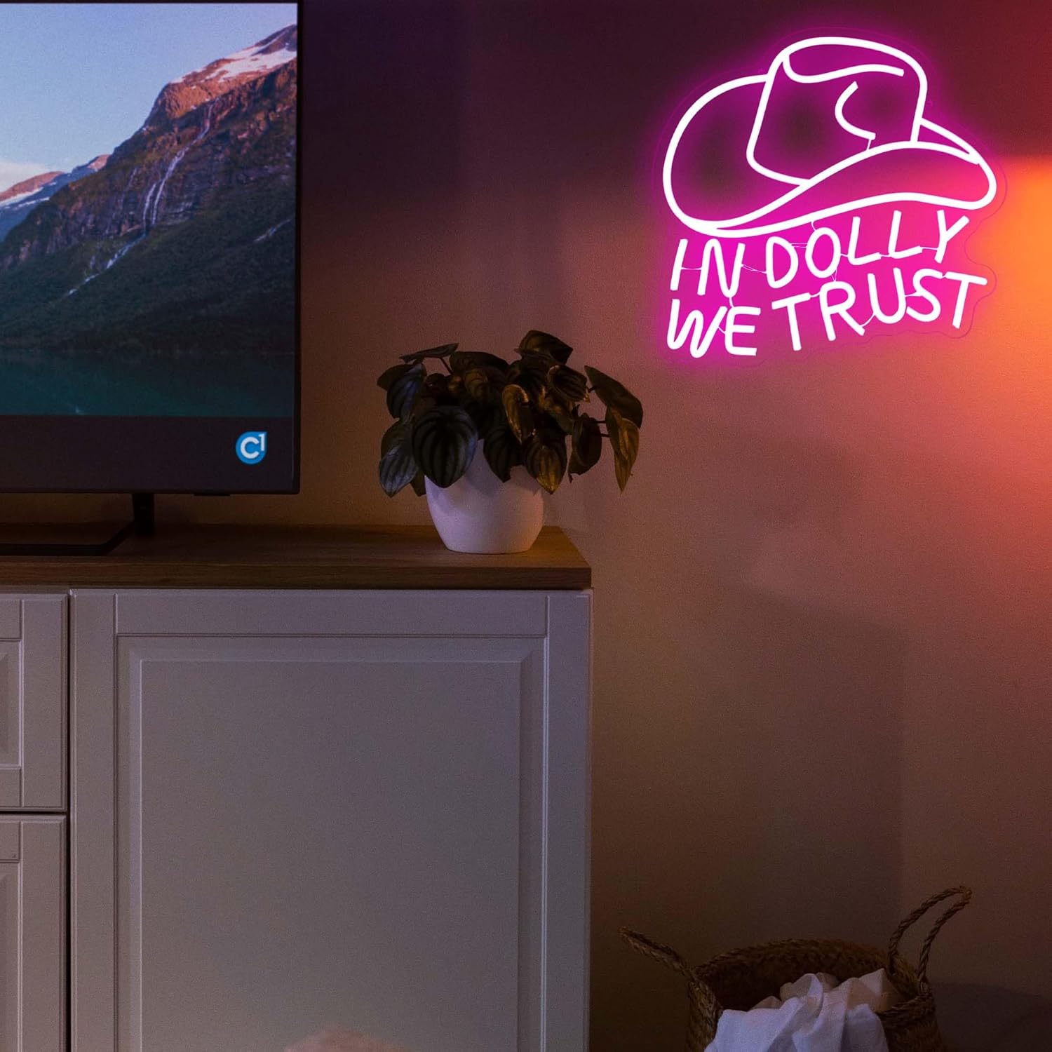 LED Neon Signs – Cowgirl Boots / Leave a Message / Girls Just Wanna Have Fun / Movie Night / Dolly Do / Dolly Hat – USB-Powered, Dimmable Wall Décor
