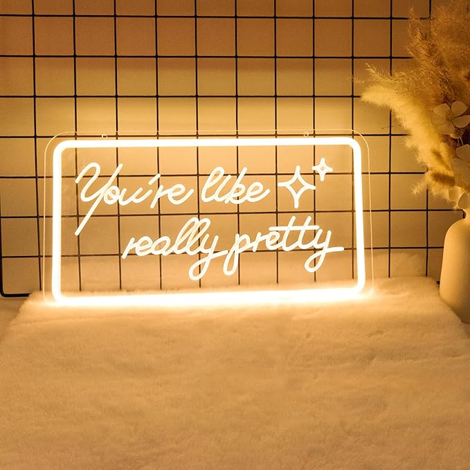 LED Neon Signs – You're Like Really Pretty / This Is My Happy Place / Game Zone / Oh Baby / Happy Birthday / This Is My Happy Place