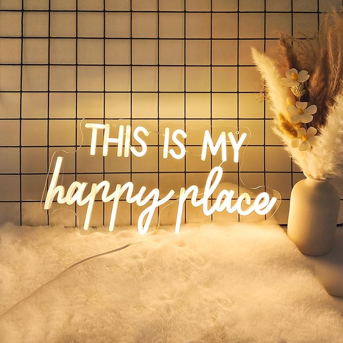 LED Neon Signs – You're Like Really Pretty / This Is My Happy Place / Game Zone / Oh Baby / Happy Birthday / This Is My Happy Place
