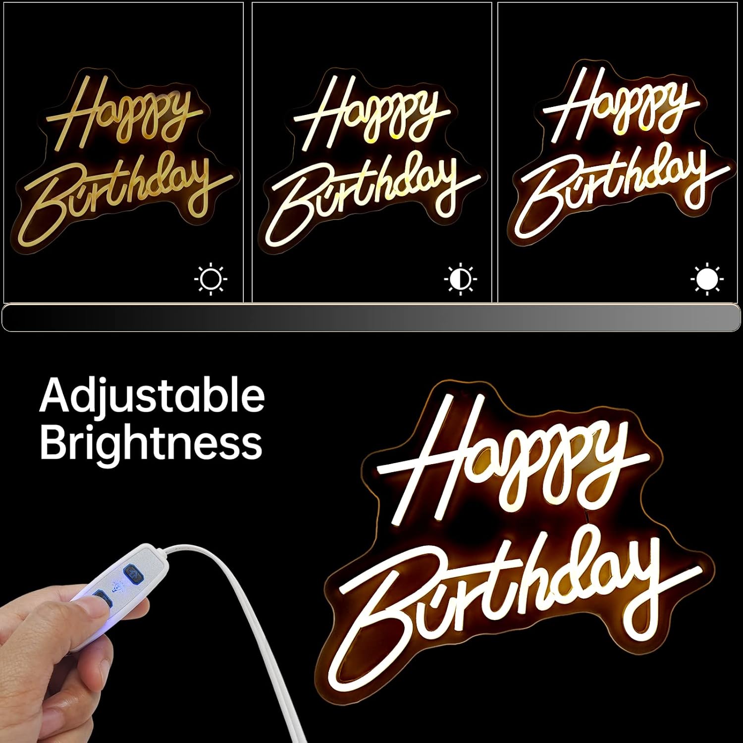 LED Neon Signs – You're Like Really Pretty / This Is My Happy Place / Game Zone / Oh Baby / Happy Birthday / This Is My Happy Place