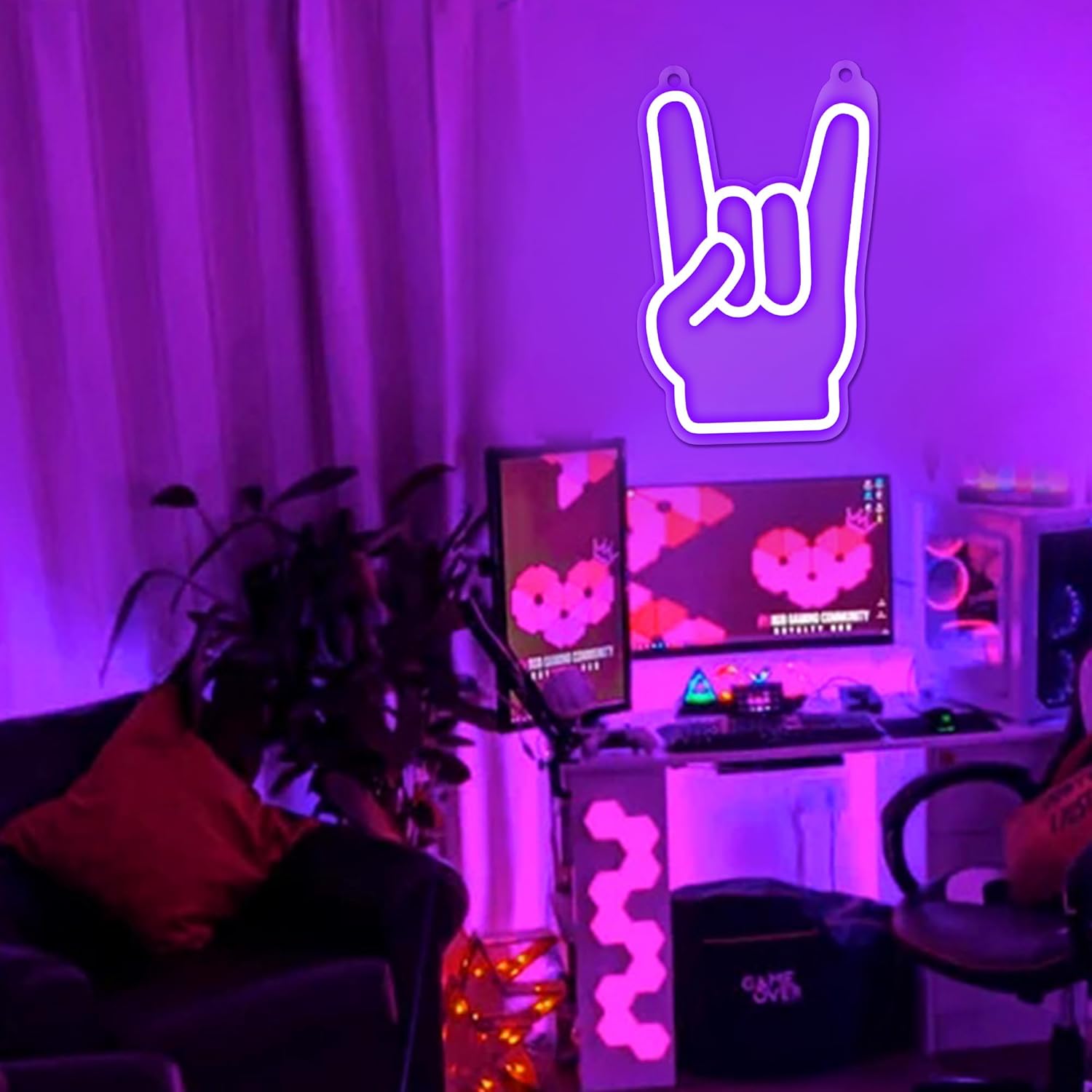 LED Neon Signs – Open / Happy Hour / Cocktails / Guitar / Rock / Bar / Girl – USB-Powered, Dimmable Wall Décor