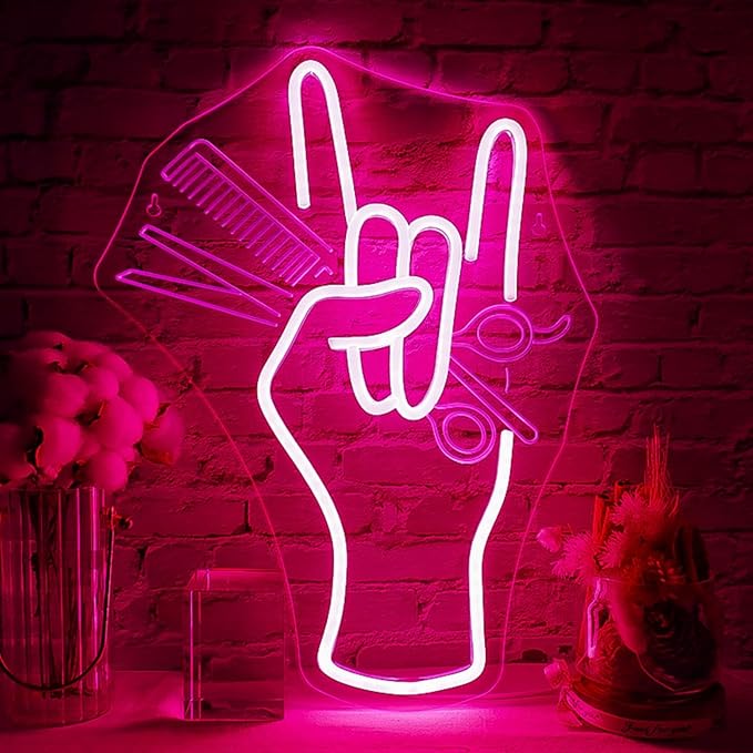 LED Neon Signs – Merry Christmas / God's Plan / Drinks / Skull Apple / Welcome Foolish Mortals / Plane Window Clouds / Little Dramatic / All You Need is Nails / Falling into Hole / Salon Hand / Wake in Bake / Licked / Pink Hand / Hamsa Blue