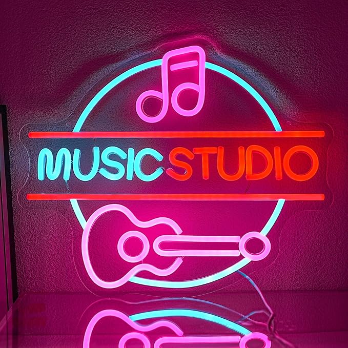 LED Neon Signs – Smoke Hand / Cinema / Cup Cat / Music Studio / Soju / Restroom Logo / Kitchen – USB-Powered, Dimmable Wall Décor