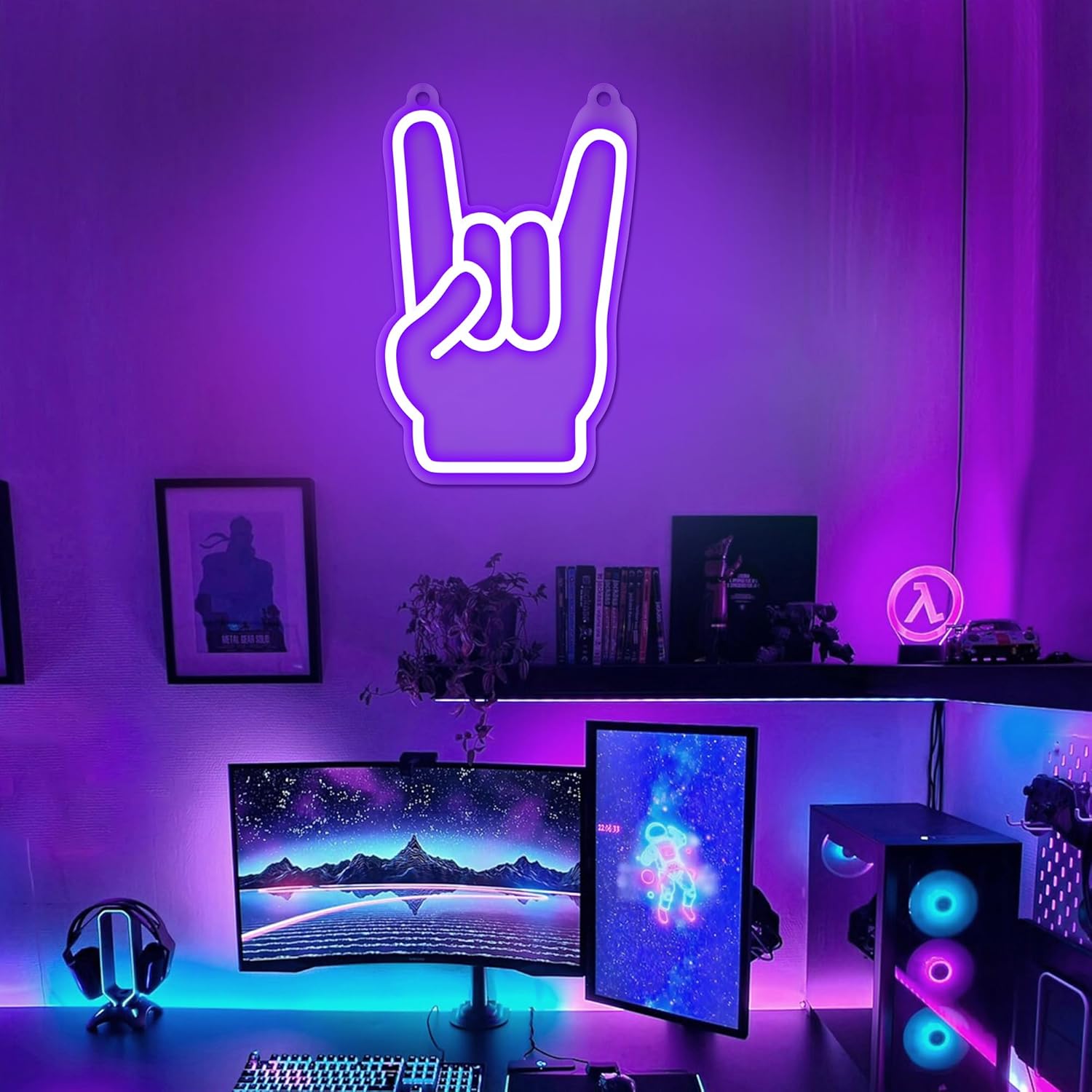 LED Neon Signs – Open / Happy Hour / Cocktails / Guitar / Rock / Bar / Girl – USB-Powered, Dimmable Wall Décor
