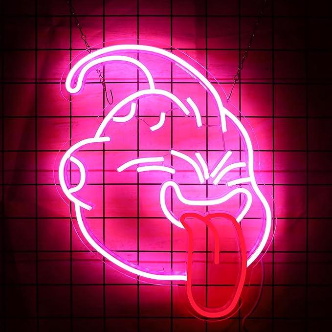 LED Neon Signs – Joker-Green / Harley-IceBlue / Clown-Red / Buu-Pink / Cinna-White / Cartman-Blue / Texas-Blue / Kirbee-Pink – USB-Powered, Dimmable Wall Décor